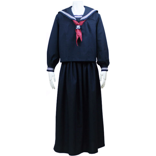 セーラー服 長袖 紺 ロングスカート（メンズ） 01