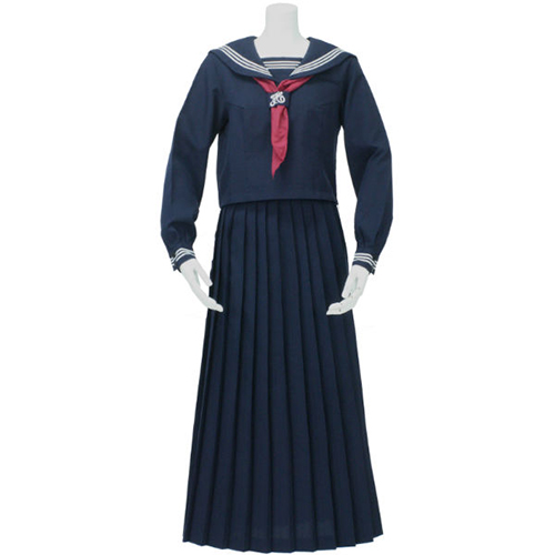 セーラー服 長袖 紺 ロングスカート 01