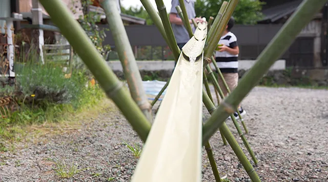 流しそうめん プラ竹水路・長脚セット Cのレンタル | 流しそうめん