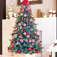 パインツリー180cm クリスマスツリー・クリスマスライト・クリスマスデコレーションオーナメントのフルセット