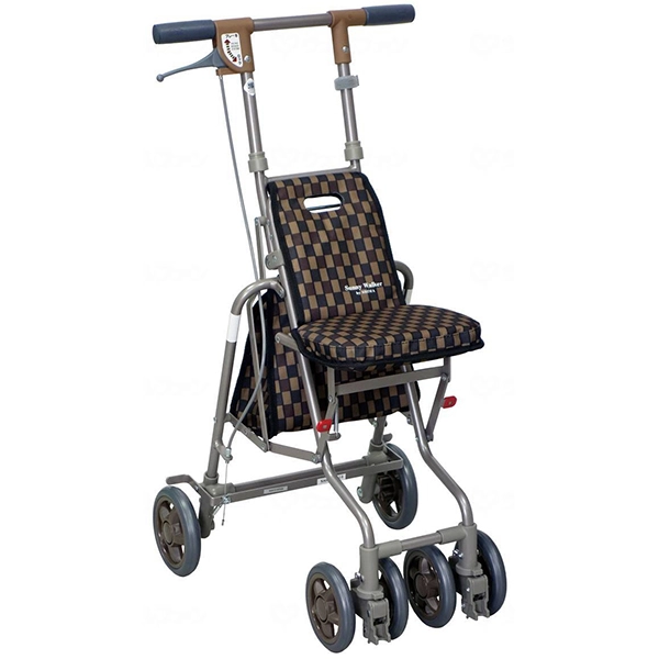 サニーウォーカーAW-Ⅲ Bブラウン 歩行器 歩行補助用具のレンタル