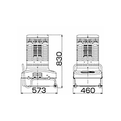 オリオン 業務用石油暖房 赤外線暖房機 ジェットヒーターBRITE GH150H キャリ暖（木造73平米/コンクリート96平米） 02