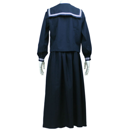 セーラー服 長袖 紺 ロングスカート（メンズ） 03