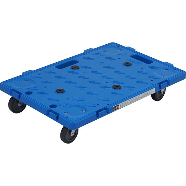 連結平台車 樹脂製 エラストマー車輪 ブルー 01