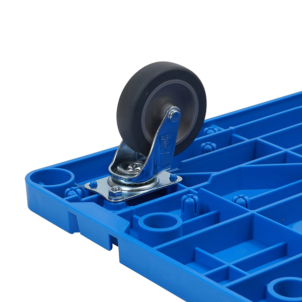 連結平台車 樹脂製 エラストマー車輪 ブルー 02