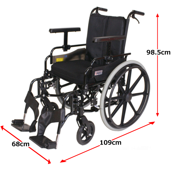 ミキ ビッグサイズ車椅子 自走式 KJP-4 02
