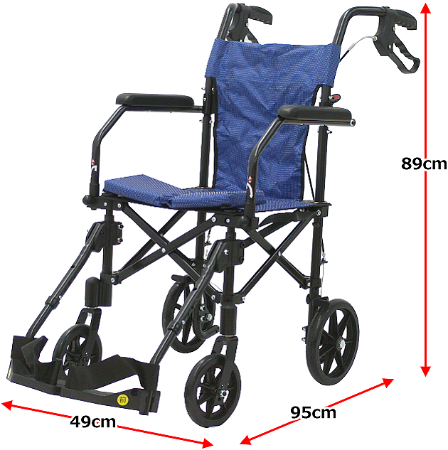 ユーキ・トレーディング 携帯用折り畳み式軽量介助車椅子 ハンディライトプラス 02