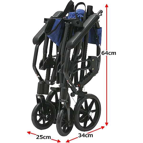 ユーキ・トレーディング 携帯用折り畳み式軽量介助車椅子 ハンディライトプラス 04