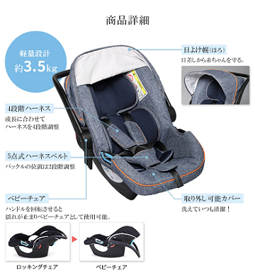 日本育児 チャイルドシート スマートキャリー ISOFIX ベースセット 