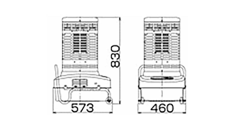 オリオン 業務用石油暖房 赤外線暖房機 ジェットヒーターBRITE GH150H キャリ暖（木造73平米/コンクリート96平米） のレンタル |  ダーリング